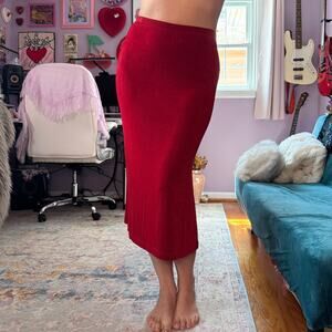 Vintage 90s red maxi skirt